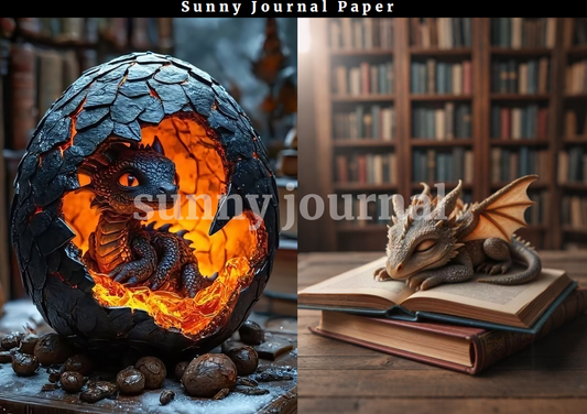 12-Dragon baby A5 Paper 10 pcs no repeat