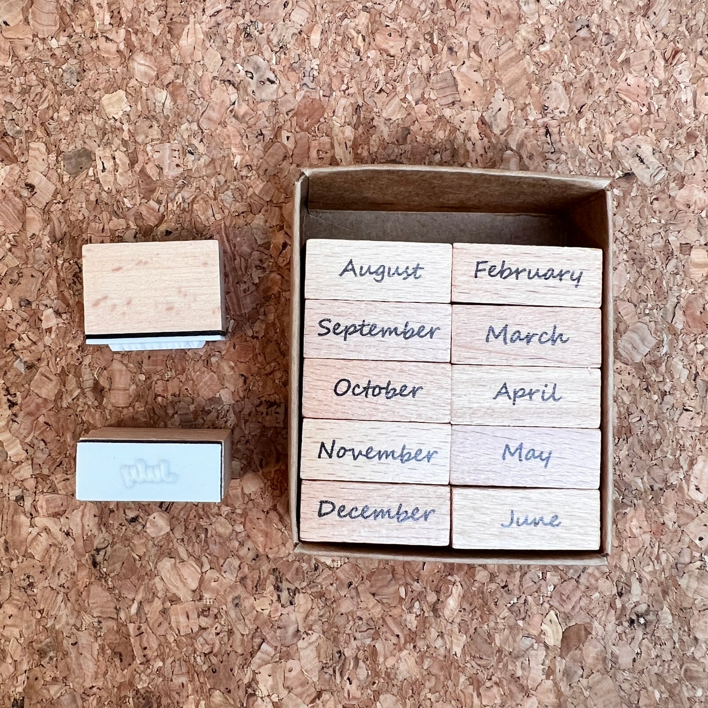 Wooden Month Stamp