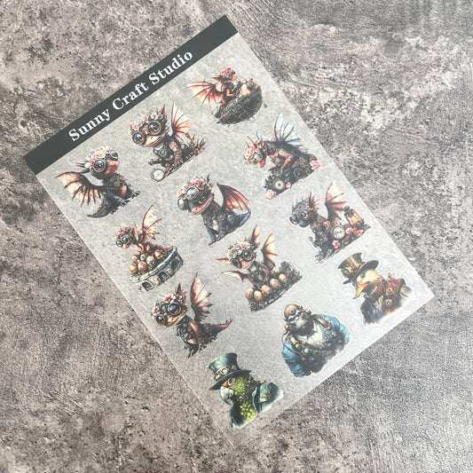 25--- Punk Baby Dragon PET Sticker 1 Pcs