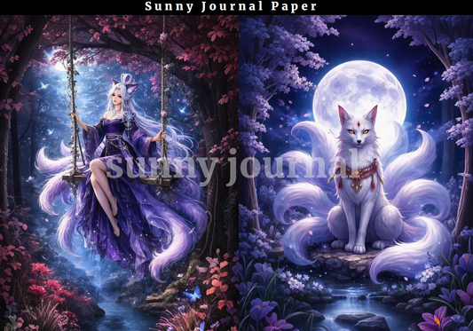 09-Nine-talis Fox A5 Paper 10 pcs no repeat