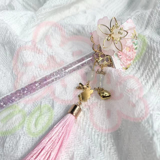 Handmade Knife-Sakura Rabbit Pen Cutter for Journaling