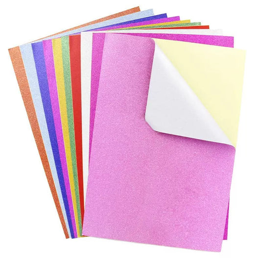 Shiny Sparkle Glitter A4 Stickers 10pcs Craft Punch DIY Materials