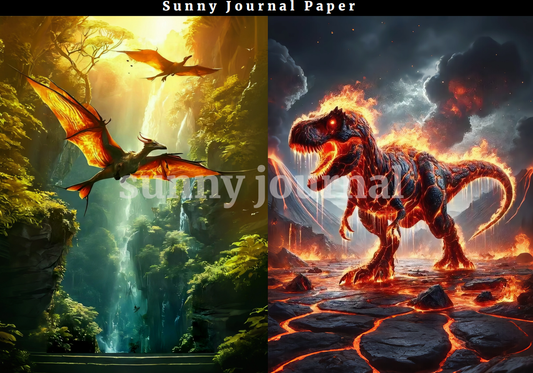 15-Dinosaur A5 Paper 10 pcs no repeat