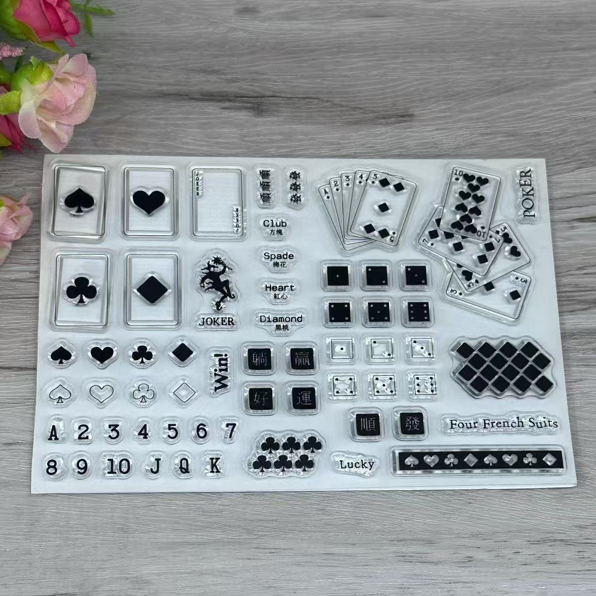 Alice Playing Cards silicone Stamp