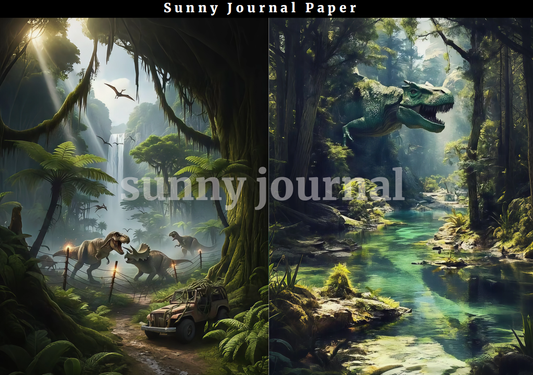 15-Dinosaur A5 Paper 10 pcs no repeat