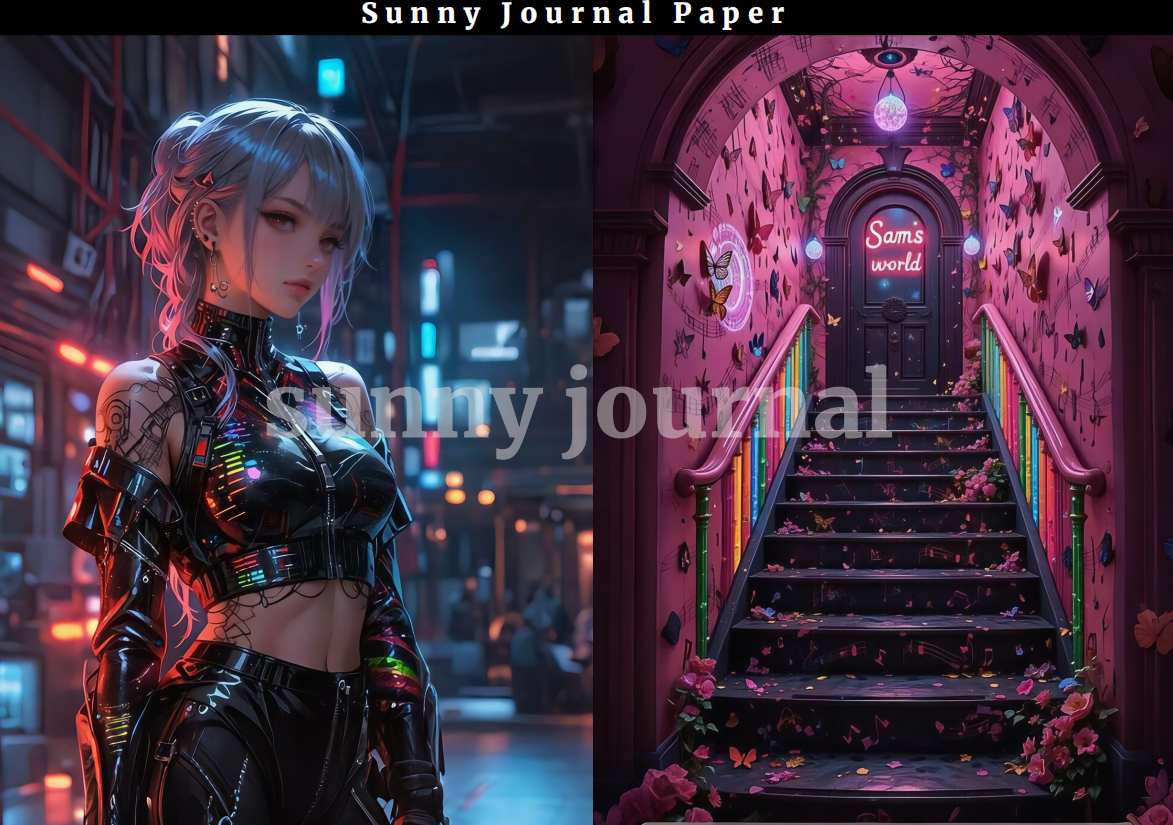 07-Cyber Punk A5 Paper 10 pcs no repeat