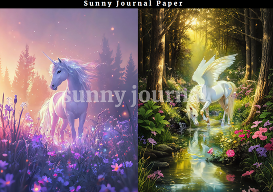 10-Unicorn A5 Paper 10 pcs no repeat