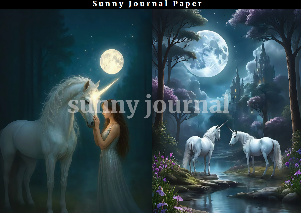 10-Unicorn A5 Paper 10 pcs no repeat