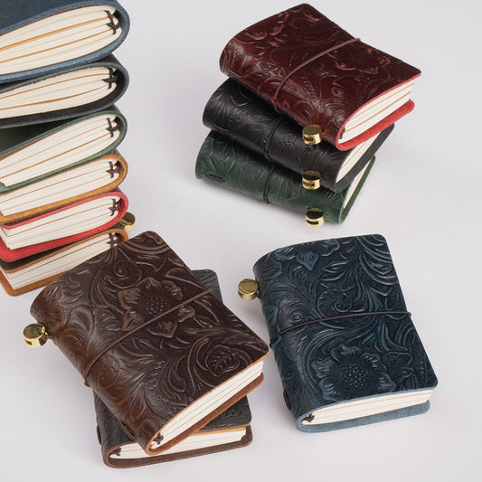 Mini Retro Leather Journal Book