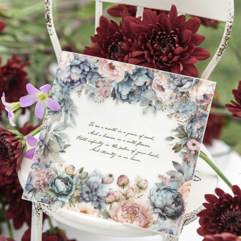 Tape---Soft Vintage Botanical & Floral Theme《Blossoming Four Seasons Series》
