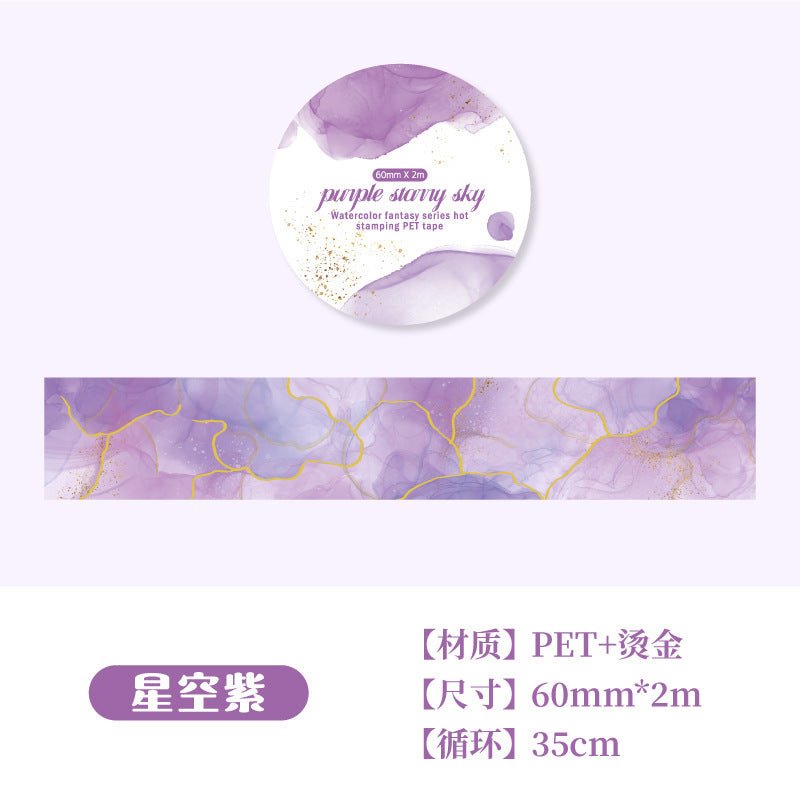 Tape---Gold Foil Watercolor Theme《Watercolor Dreamland Series》