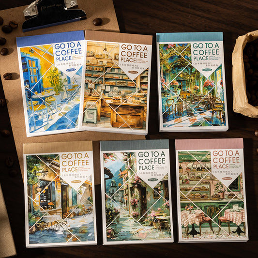 Sticker Book---Café Theme《Go to Coffee Places Series》