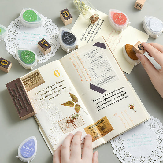 24 Color Water-Drop Stamp Pad Special Ink