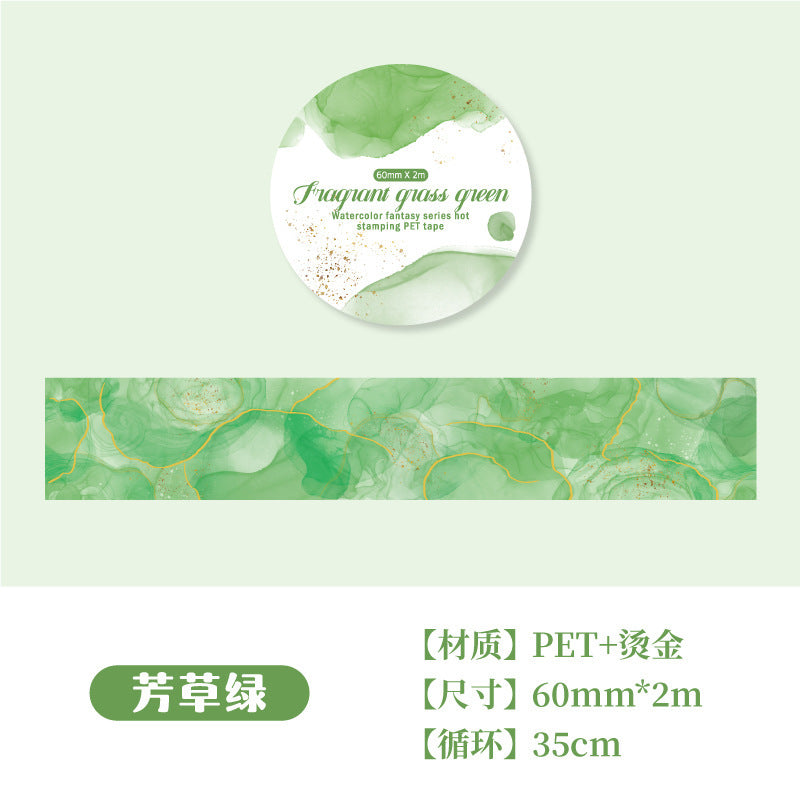 Tape---Gold Foil Watercolor Theme《Watercolor Dreamland Series》