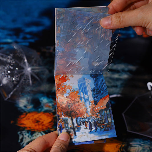 Sticker Book---Vintage Theme《Street Scene Raindrop Series》