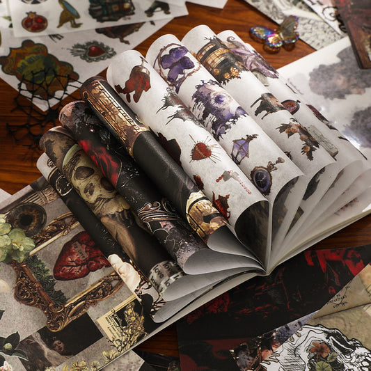 Sticker Book---Vintage Horror Theme《Gloomy Castle》