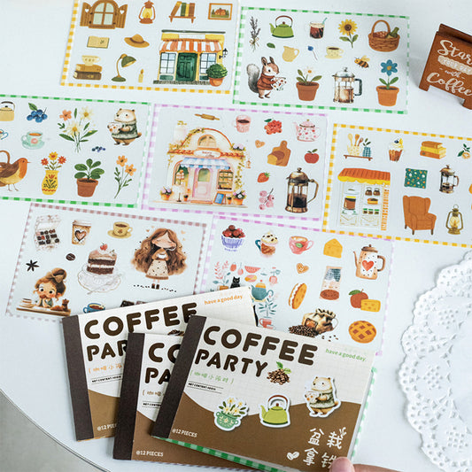 Sticker Book---Cute Dessert Theme《Coffee Mini Party Series》