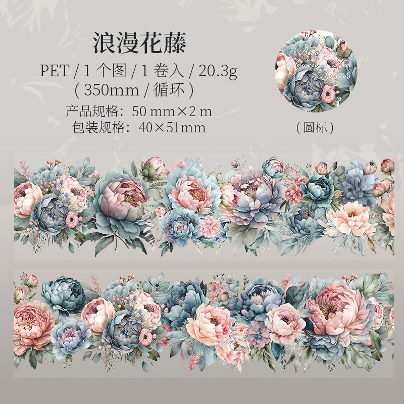 Tape---Soft Vintage Botanical & Floral Theme《Blossoming Four Seasons Series》