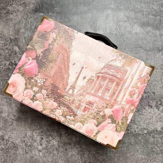11 Pink Rose Paris Wooden Box