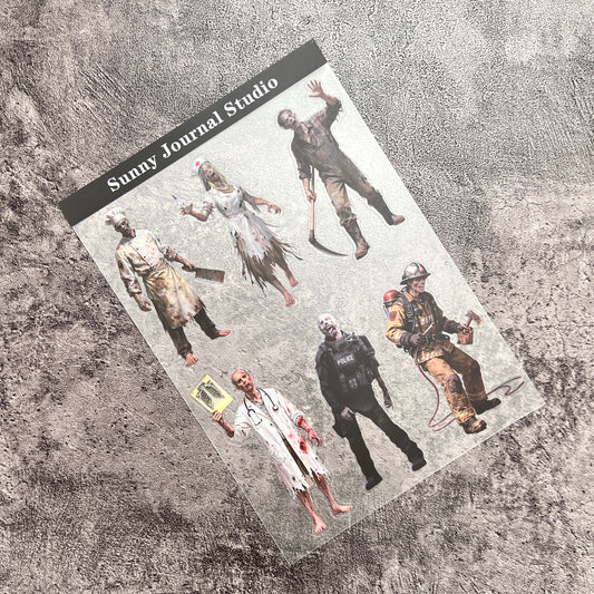 31-- Zombie PET Sticker 1 Pcs