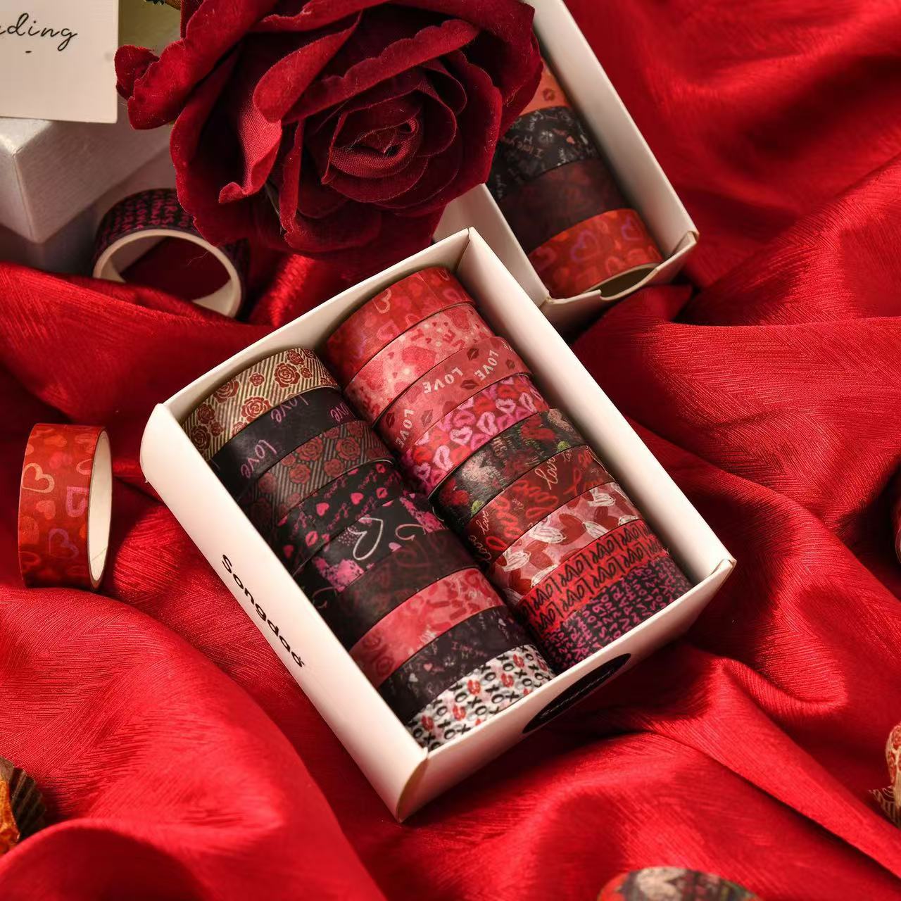 Washi Tape Set Valentine's Day 6 pcs rolls