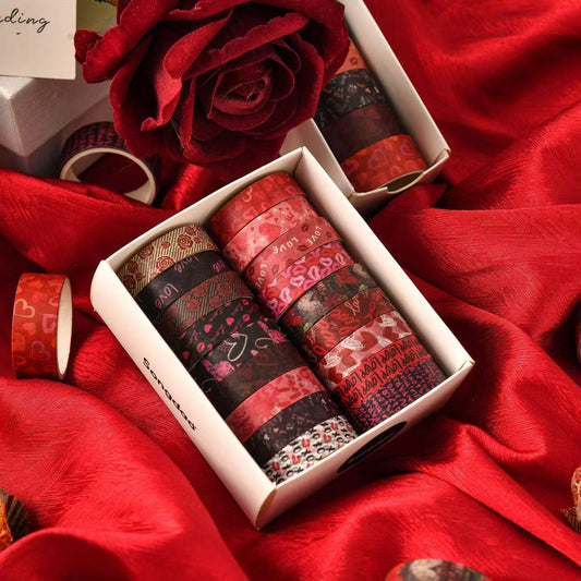 Washi Tape Set Valentine's Day 6 pcs rolls