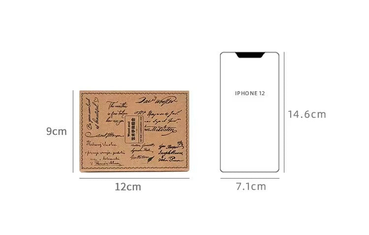 Wooden Journal Stamps, Retro English Alphabet Stamps, 8-piece Set