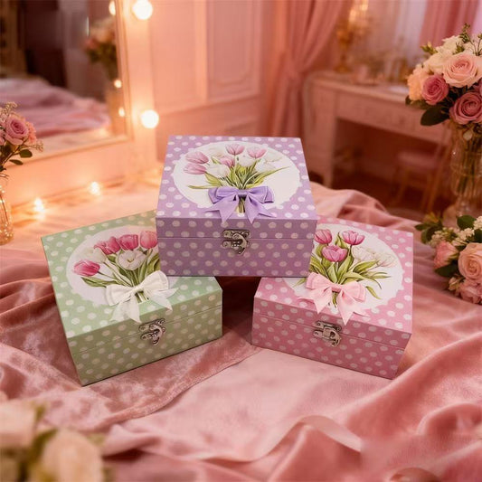 16 Tulips Flower Wooden Box
