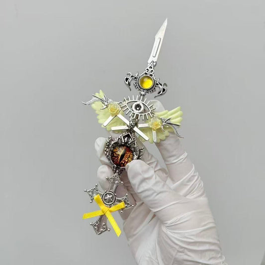 Handmade Knife-Dragon Eye Pen Cutter for Journaling